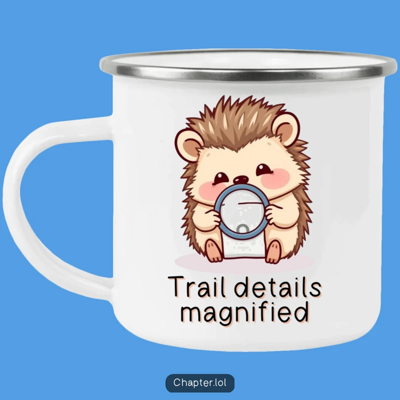 Funny Hedgehog Camping Mug - Adventure Detail Drinkware