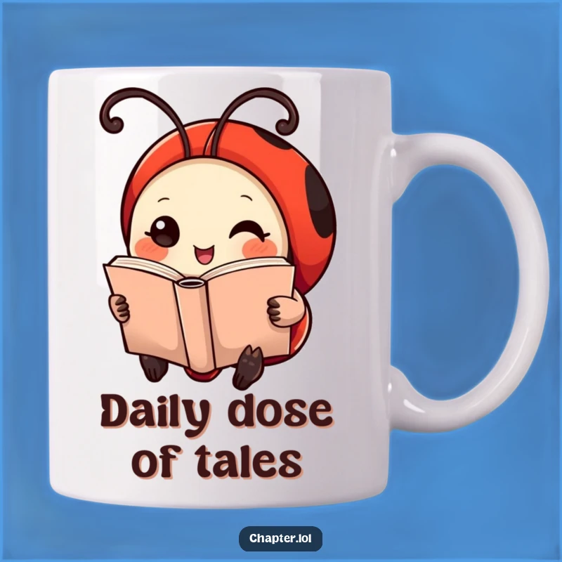 Funny Ladybug Reader Mug: Hilarious Gift for Bookworms & Garden Lovers!