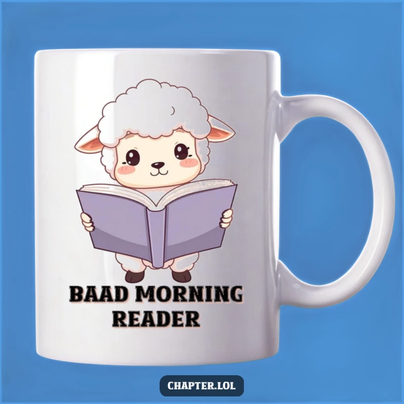 Funny Sheep Scholar Mug: Focused Reader's Delight, Perfect Funny Gift for Book Lovers