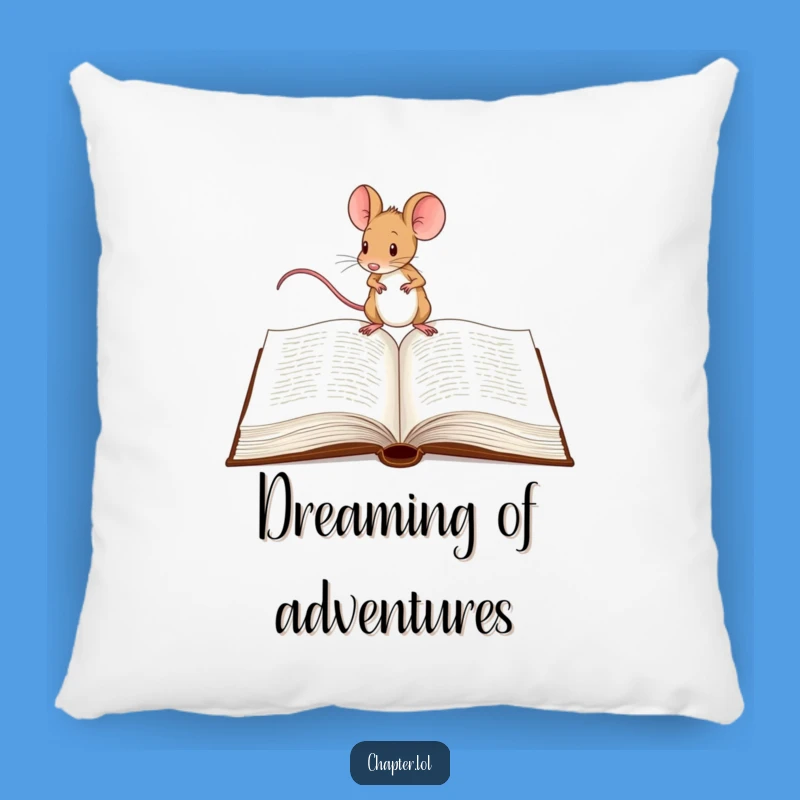 Funny Mouse Explorer Pillow: Cozy & Hilarious Accent for Adventurous Nooks!