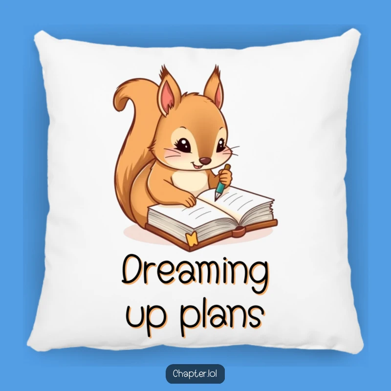 Funny Squirrel Pillow - Cozy Planner Cushion