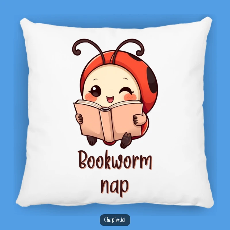 Funny Ladybug Reader Pillow: Cozy & Hilarious Accent for Reading Nooks!