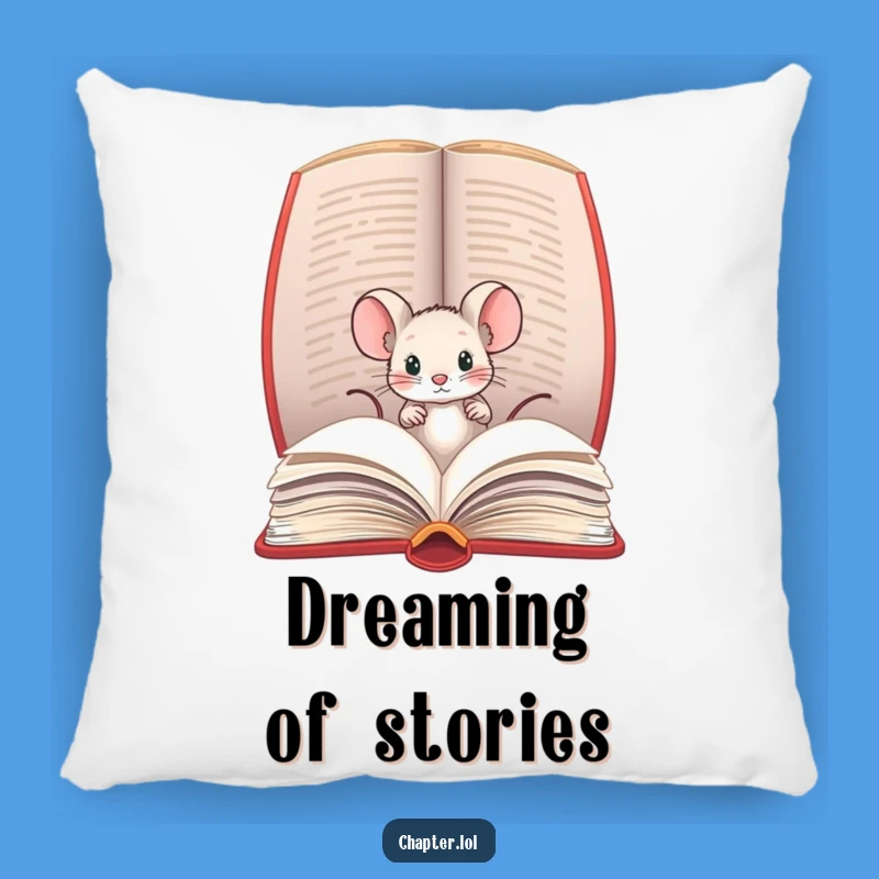 Funny Mouse Pillow - Cozy Reading Cushion