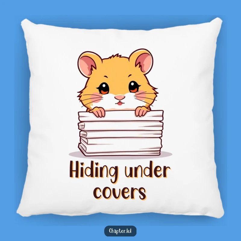 Funny Hamster Peek Pillow: Cozy & Hilarious Accent for Curious Nooks!