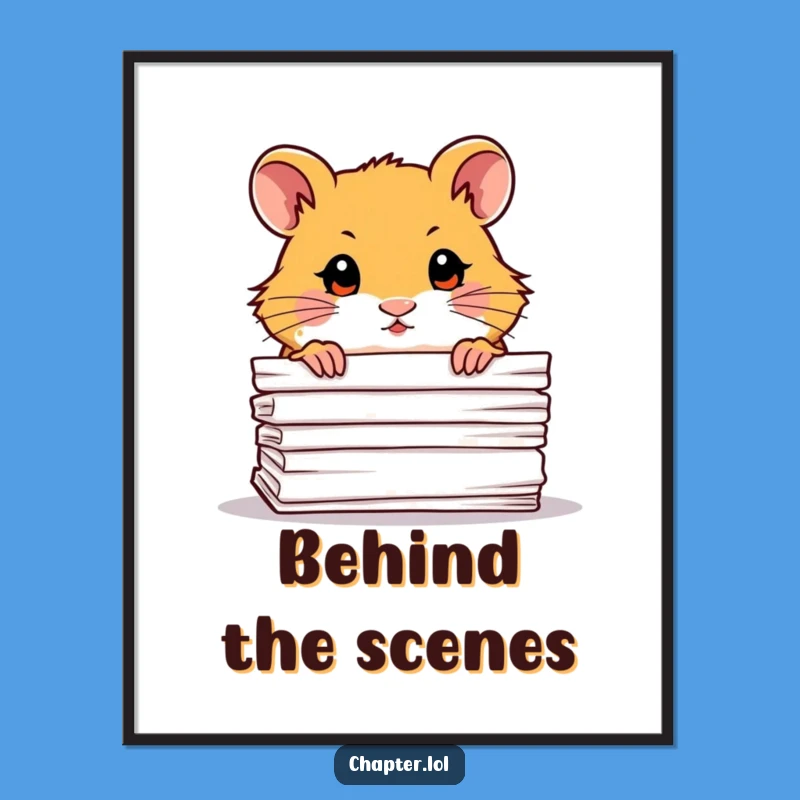 Funny Hamster Peek Digital Art: Hilarious Downloadable Print for Curious Walls!
