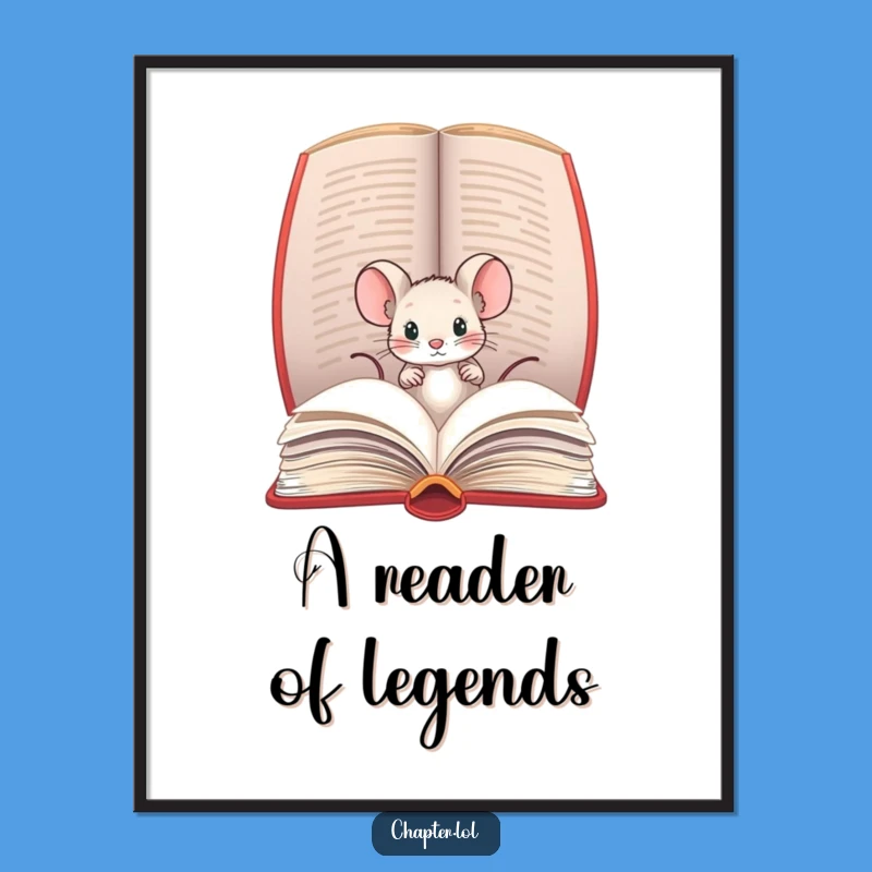 Funny Mouse Digital Art - Whimsical Literary Decor