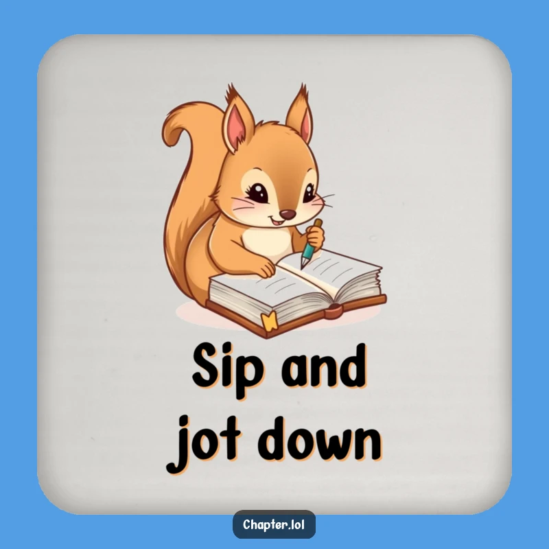 Funny Squirrel Coaster - Protective Journal Decor