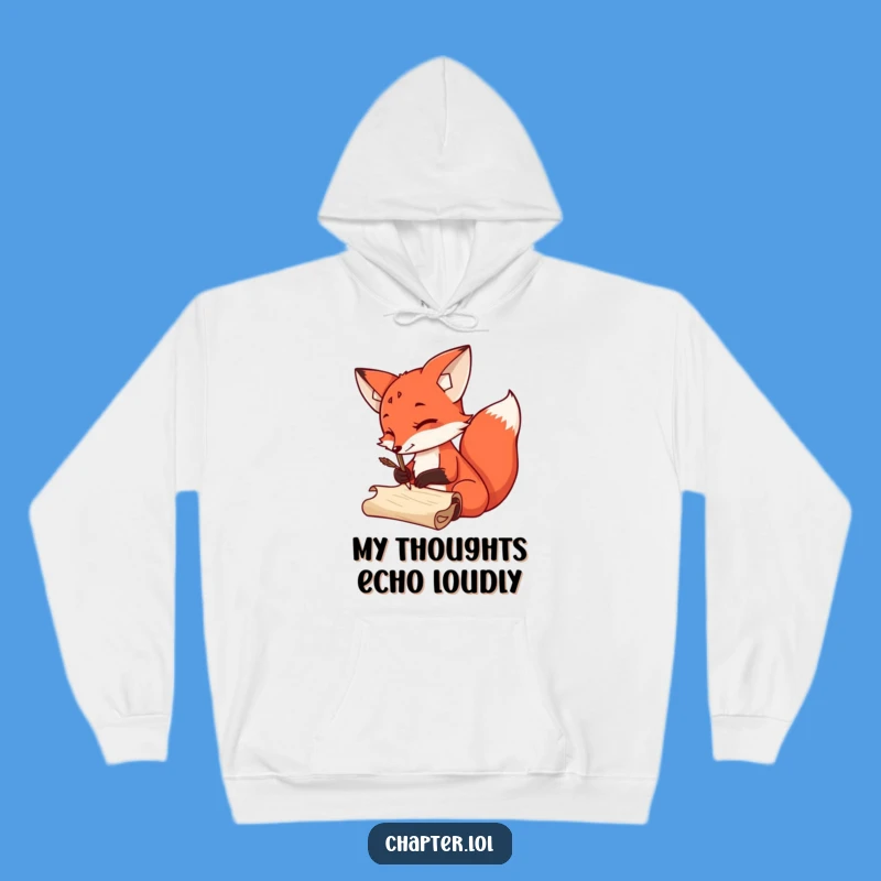 Funny Fox Quill Hoodie: Cozy & Hilarious Gift for the Avid Writer