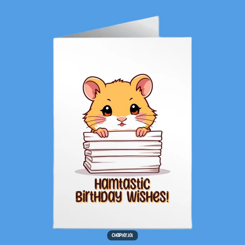 Free Printable Hamster Birthday Card: Shy Critter's Funny Downloadable Gift