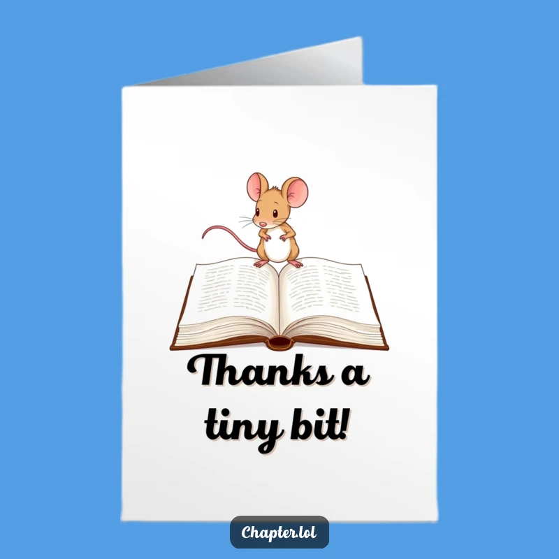 Free Printable Mouse Thank You Card: Bold Gratitude Downloadable