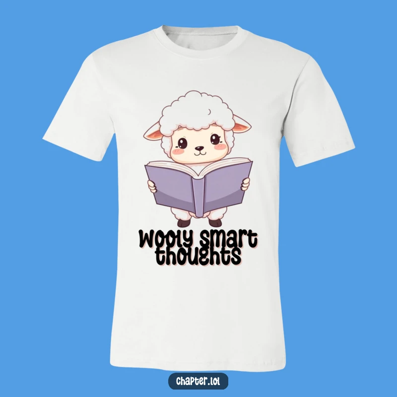 Funny Sheep Reader T-Shirt: Deep Focus on Literature, Perfect Funny Gift Apparel