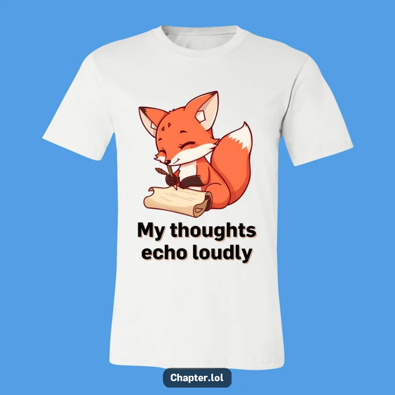 Funny Fox Writer T-Shirt: Hilarious Scribe Tee for Creative Souls
