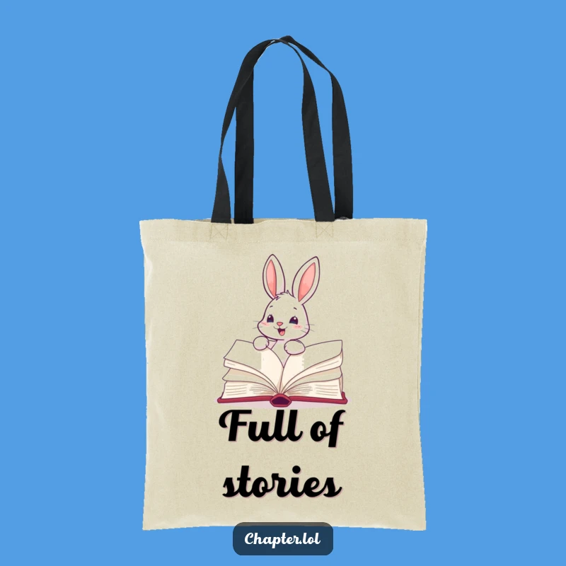 Funny Bunny Tote Bag - Energetic Book Carrier