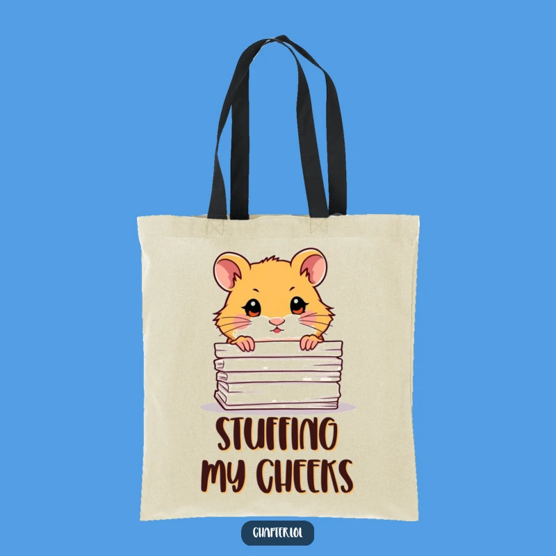 Funny Hamster Peek Tote Bag: Carry Your Secrets with Hilarious Style!